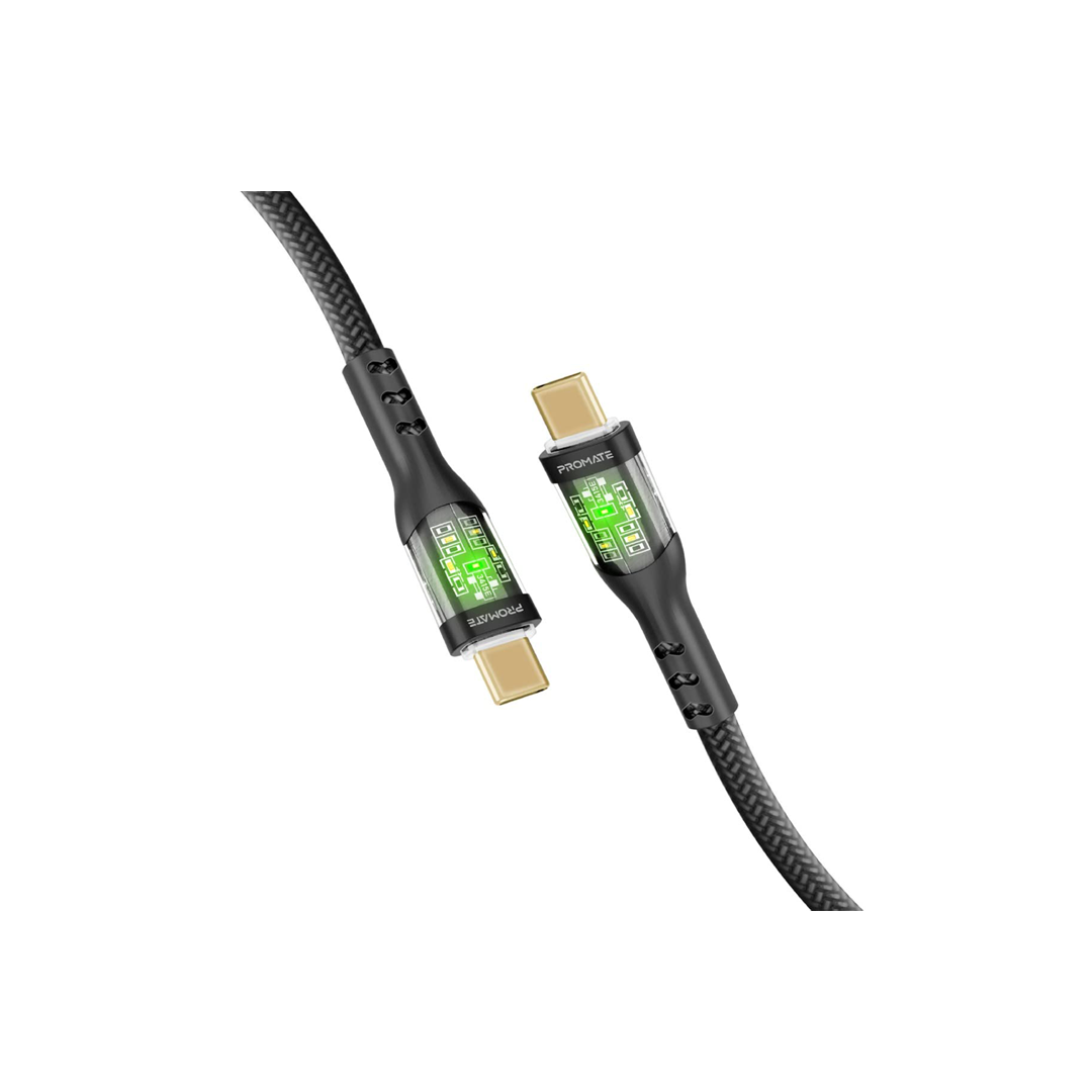 Promate USB C to Lightning with Transparent Shell 1.2 Meter Black in Qatar Promate USB C to Lightning with Transparent Shell 1.2 Meter Black in Qatar